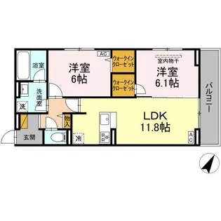グランディール柏の葉【2階】の間取り