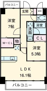 Kamezima Residence【9階】の間取り
