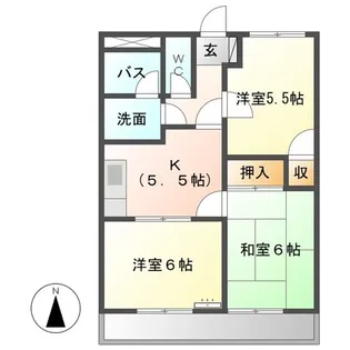 エコーハイツ【2階】の間取り