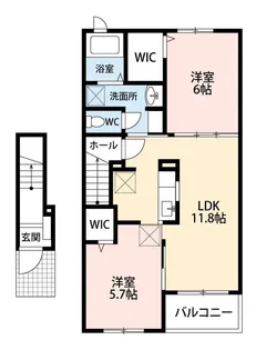 上志津バードグランソネⅠ【2階】の間取り