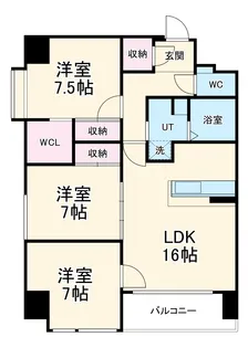 ペリエ ジュエ【10-B号室】の間取り