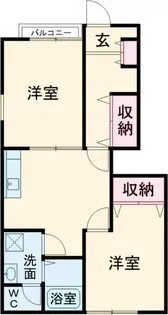 サンハイツケヅカF【1階】の間取り