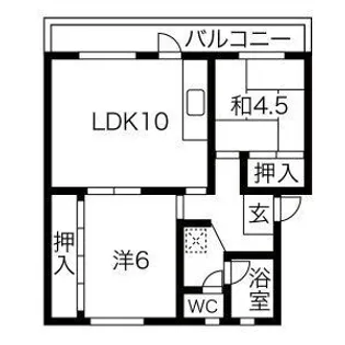 勘上コーポラス【202号室】の間取り