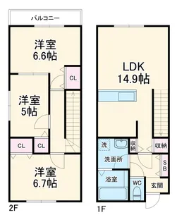 リノア【104号室】の間取り