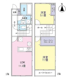 アンジュ【1階】の間取り