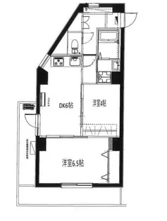 朝日北千束マンション【3階】の間取り