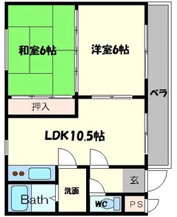 アビタ八番館【201号室】の間取り