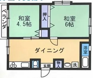 ヴィラ千城台【202号室】の間取り