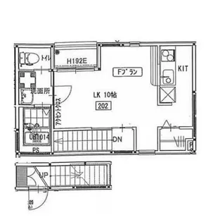 下北沢パークサイドヒルズ【202号室】の間取り