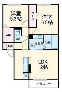 グレイスタウン青葉【A102号室】の間取り