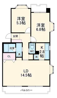 シャンクレール南流山【3階】の間取り