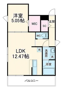 CLARITY【402号室】の間取り