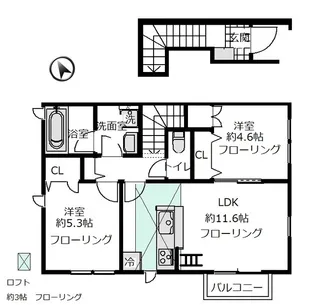 BLANC FORET(ブラン フォレ)【201号室号室】の間取り