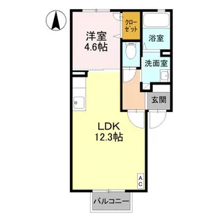 クレシェンテ C【2階】の間取り
