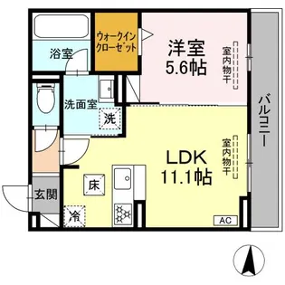D crest 若松町【1階】の間取り
