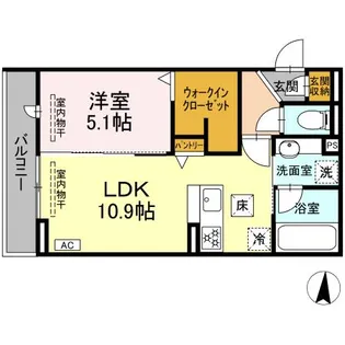 D crest 若松町【1階】の間取り