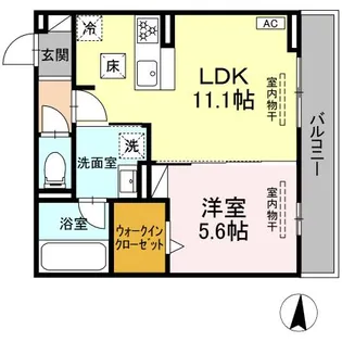 D crest 若松町【3階】の間取り