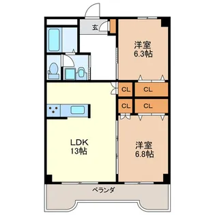 ステラ霞Ⅱ【302号室】の間取り
