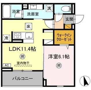 D-Invest東原A【1階】の間取り