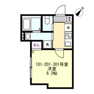 ベイルーム小田急相模原【1階】の間取り