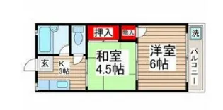 島本コーポ【2階】の間取り