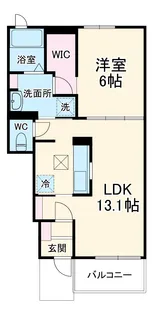 上志津バードグランソネⅡ【1階】の間取り