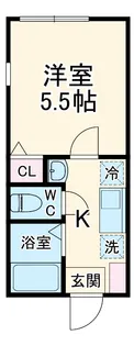読売ランド駅新築アパート【2階】の間取り