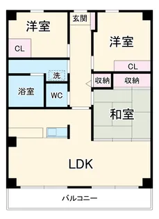 七里ガーデン【3階】の間取り