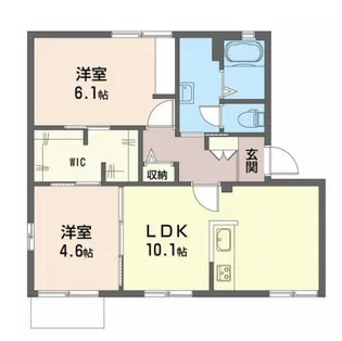 クレストイザワ B【102号室】の間取り