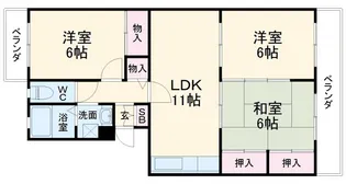 フォルク北千里D棟【104号室】の間取り