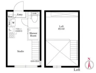 グランディール川崎【102号室】の間取り