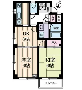 ルシーダ和泉【1階】の間取り