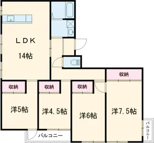 コアパレス常葉10【4階】の間取り