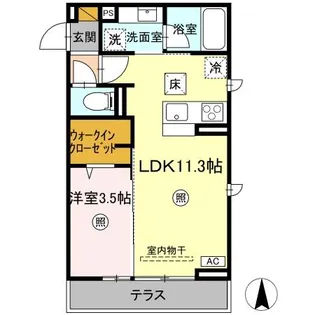 ピエドリオ【1階】の間取り