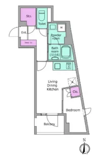 リヴ アン フルール【502号室】の間取り