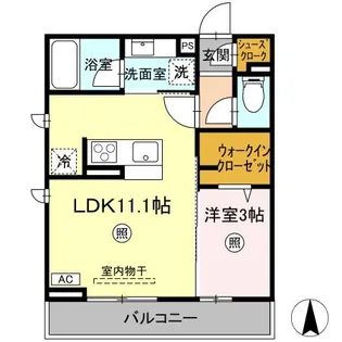 ピエドリオ【3階】の間取り