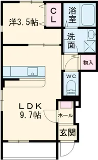 アリアコートオヤマ【1階】の間取り