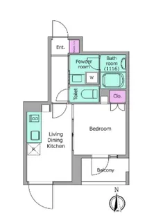 リヴ アン フルール【102号室】の間取り