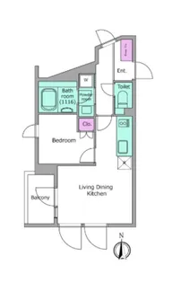 リヴ アン フルール【2階】の間取り