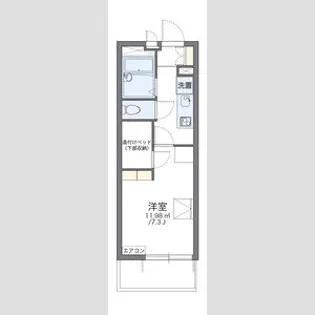 レオパレスNOMA【108号室】の間取り