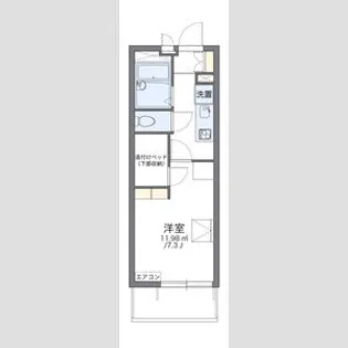 レオパレスNOMA【205号室】の間取り