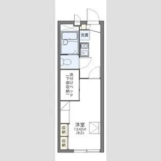 レオパレスステイブル【110号室】の間取り