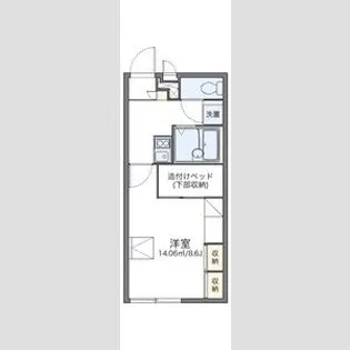 レオパレスドミール リーパ【101号室】の間取り