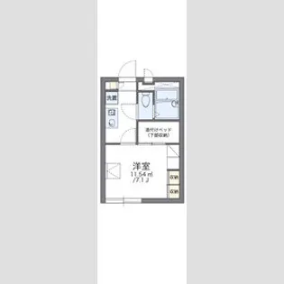 レオパレスfidare【101号室】の間取り