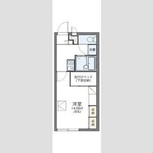 レオパレスラ・フォーレ一宮【110号室】の間取り