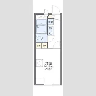レオパレスそらのかぜ【1階】の間取り