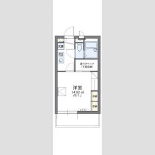 レオパレスシリウス【110号室】の間取り