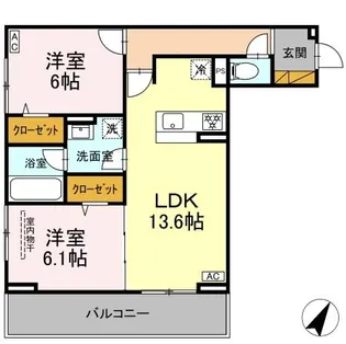 グランディール柏の葉【2階】の間取り