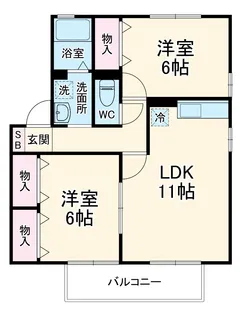 ピュアタウンA【201号室】の間取り