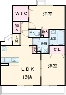 ヴァン・ボヌール中央【2号室】の間取り